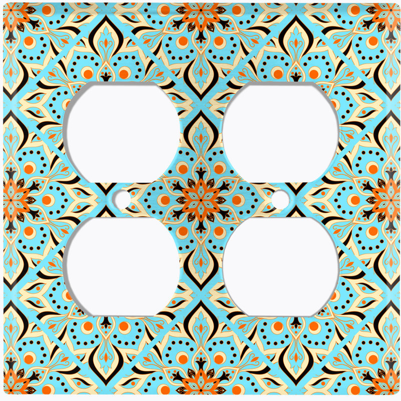 Patterned Duplex Outlet Standard Wall Plate
