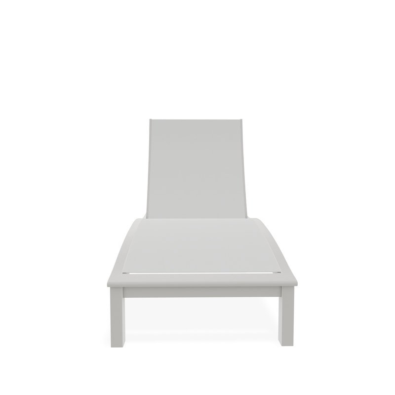 Bazza Outdoor Chaise Lounge, White 6D Sunbrella®, Snow