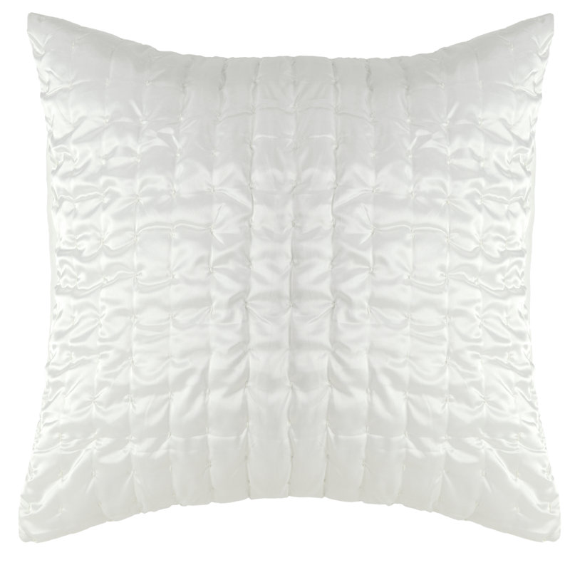 Devon Square Throw Pillow, Ivory, Euro