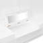 Grand lit escamotable mural avec rangement, armoire-lit pliable avec coiffeuse, miroir central et 2 tiroirs latéraux-946751020