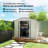 Outsunny 7' x 4' Outdoor Storage Shed, Garden Tool Metal Shed with Foundation Kit, Double Lockable Door, Air Vents and Sloping Roof, for Backyard, Patio, Lawn, White-98192084-98192076