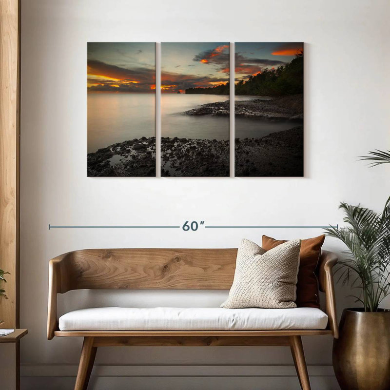 Paysage de plage Gillard Martinique, H 28 po x l 45 po