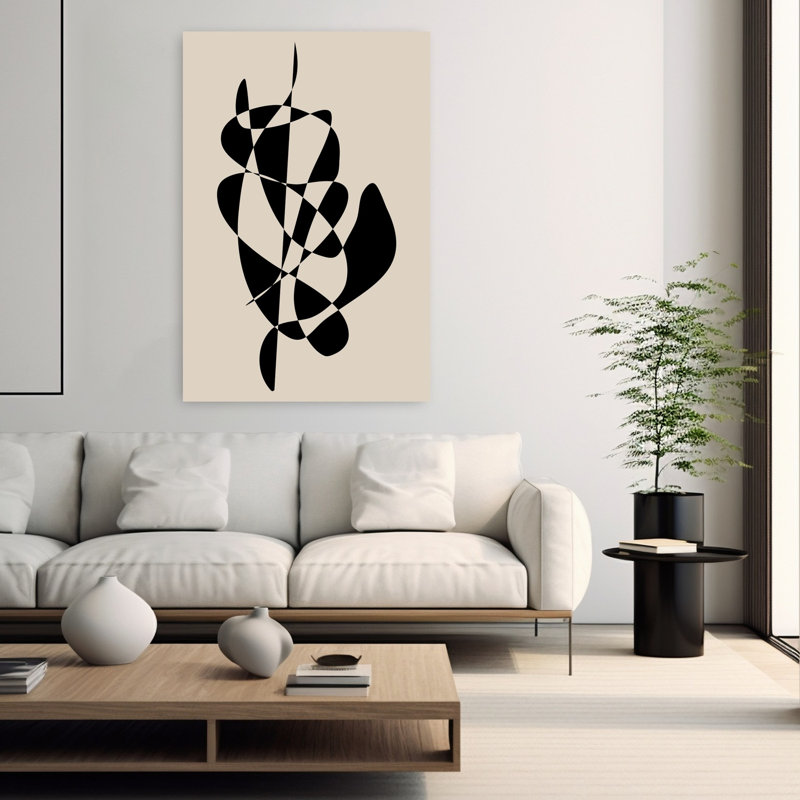 Art contemporain abstrait géométrique contemporain, H 60 po x l 40 po