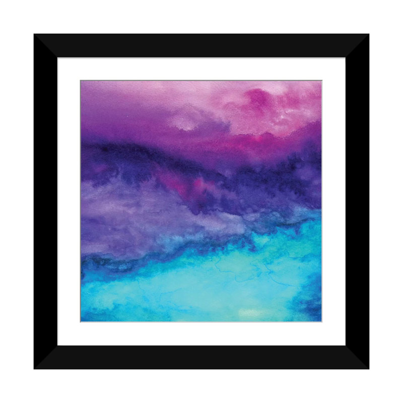 « the sound », reproduction sur toile, Papier avec cadre noir, Blanc, H 16 po x l 16 po x P 1 po