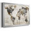 Carte antique encadrée sur toile-95883664-95883665