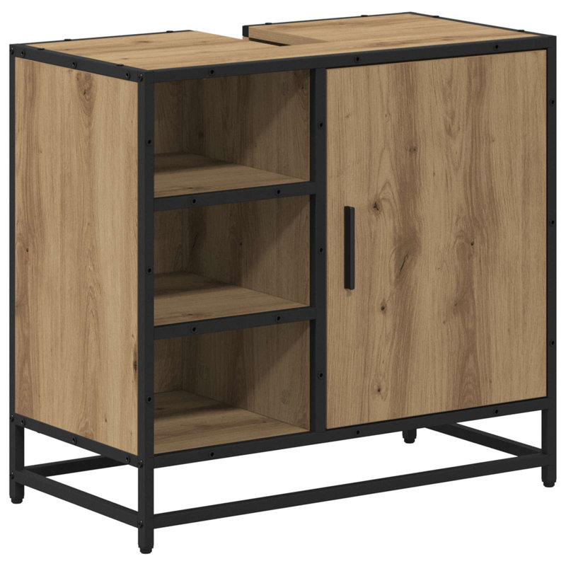 60 cm Single Bathroom Vanity Base Only, Old Wood
