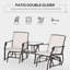 Fauteuils coulissants d'extérieur avec table basse