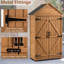 Remise de jardin avec 4 supports en métal et grande armoire imperméable avec toit intérieur spacieux