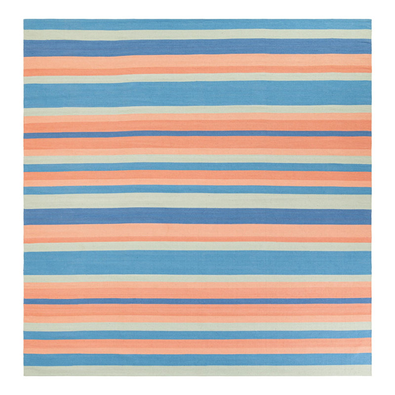 Aareona Cotton Geometric Indoor Rug, Square 10'