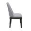 Chaise sans accoudoirs en lin et en chêne gris Madan (ensemble 2 pièces)