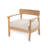 Mallorca Acacia Wood Club Chair With Plush Seat Cushion, Set Of 1, Perfect For Outdoor Relaxation And Durability