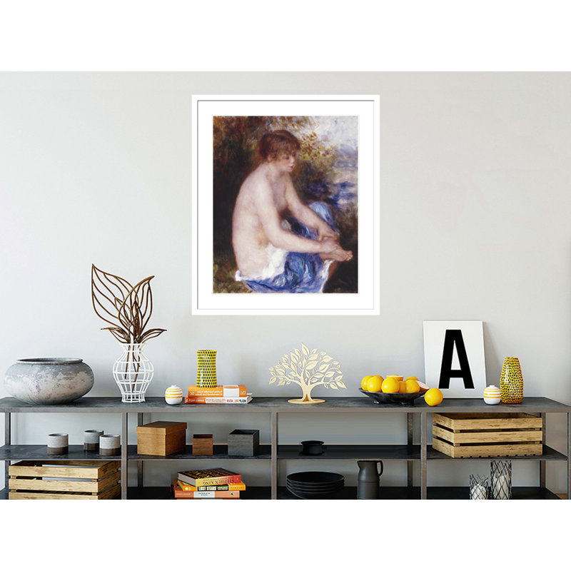 Petite nu bleu par Pierre-Auguste Renoir, impression giclée encadrée, H 39,26 po x l 33,5 po