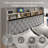 LED Bed Frame with 52" Crystal Button Tufted Upholstered Headboard, Galaxy Projector & Charging Station-105528465-105528472