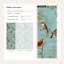 Papier peint rétro avec branches bleues