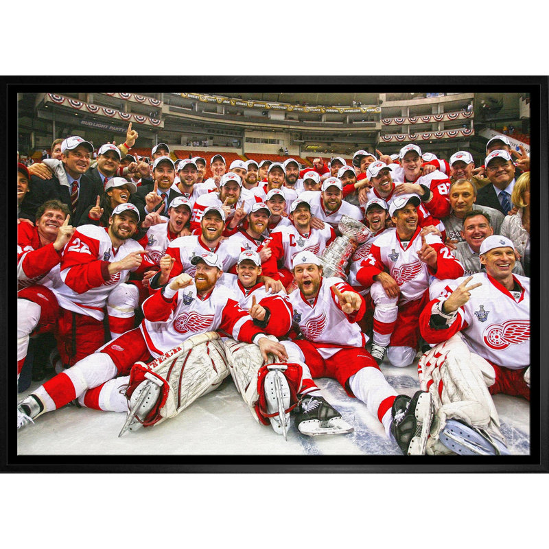 Detroit Red Wings 20 x 29, toile encadrée, coupe Stanley