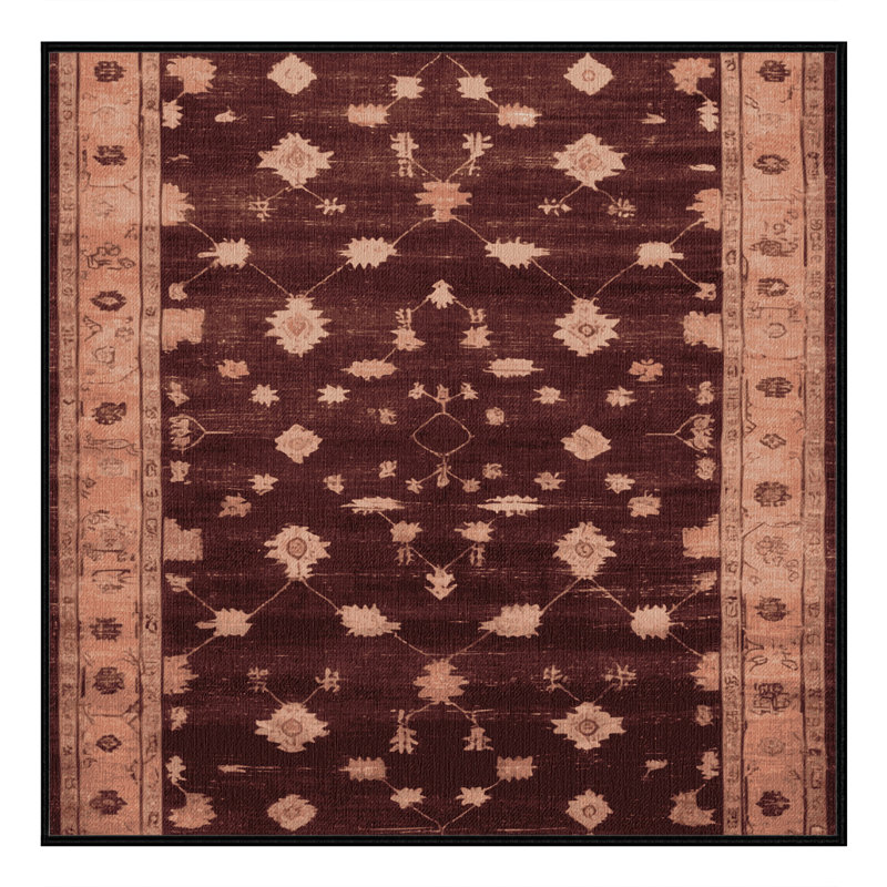 Tapis noir surteint lavable à la machine, Carré 4 pi