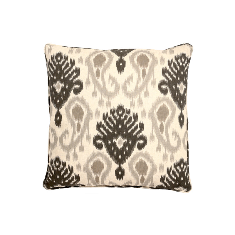 Housse et insert de coussin carré Altamira, Polyester / Bourre en polyester, Brun
