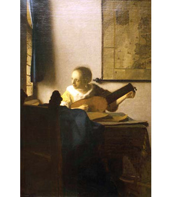 " Woman With A Lute " by Johannes Vermeer