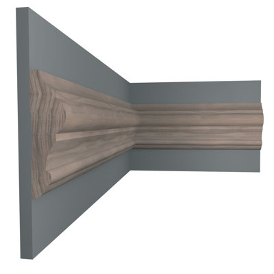 Wm397 - Moulure en bois franc de rail de chaise Americraft, P 1 po x l 3 1/2 po x L 96 po, noyer teinté