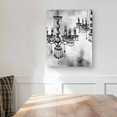 Two Crystal Chandeliers - Still Life Metal Print for Home Decor