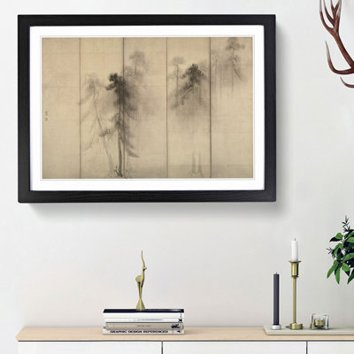 Pine Trees by Hasegawa Tohaku - Framed Print