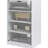 Modern Media Holder , 4 With Tempered Glass Doors, Adjustable Shelves, Cable Management, White For Receivers And Tuners Audio Cabinet, Shelves & Managed, Fresh