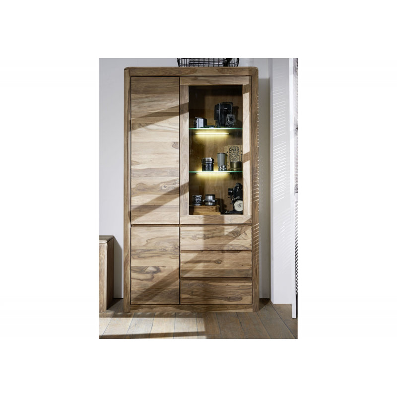 Toronto Display Cabinet, Smoked Cherry