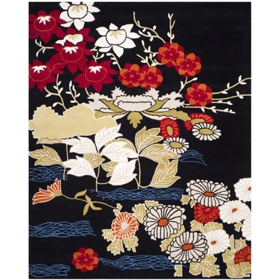 Mccullough Hand Tufted Wool Floral Rug