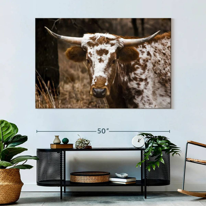 Brampt Longhorn Bull, 34" H x 51" W