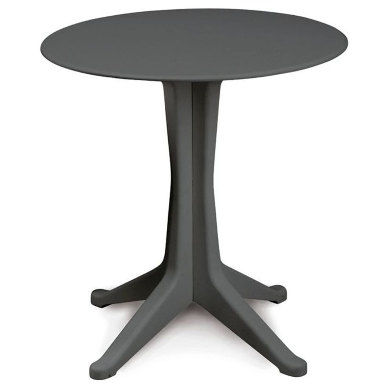 Patio Perfection Round Outdoor Dining Table , 27.5'' in. W 27.5'' in. D, Black