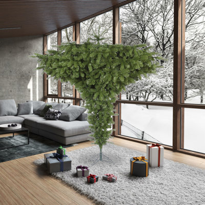 Green Upside Down Artificial Unique Tree