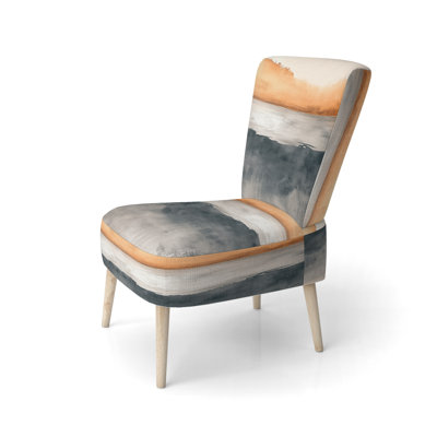 Chaise d'appoint Coastal Minimalisme - Chaise d'appoint orange et noir