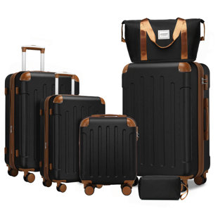 Luggage Sets 6 Piece With Duffel Bags, Hardside Expandable Suitcases With Spinner Wheels TSA Lock
