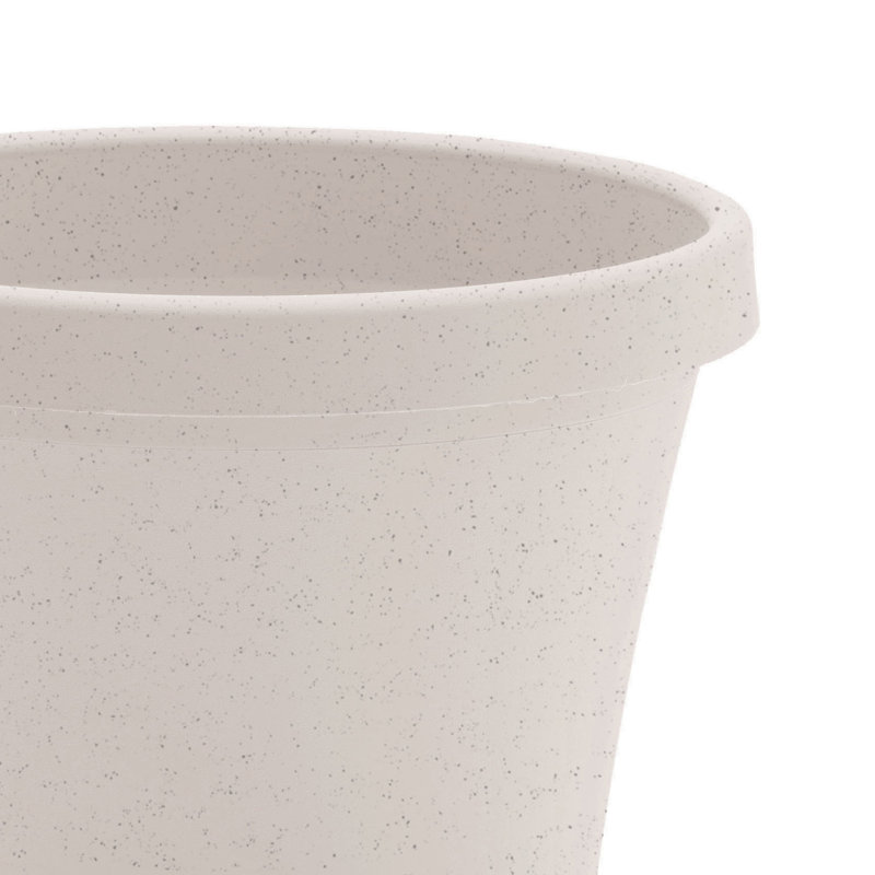 Terra Traditional Plastic Indoor/Outdoor Pot Planter, 10.75" H x 13" W x 13" D, Vanilla Bean