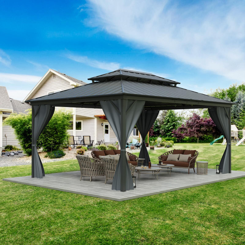 Patio Gazebo, 144" H x 192" W x 116.4" D
