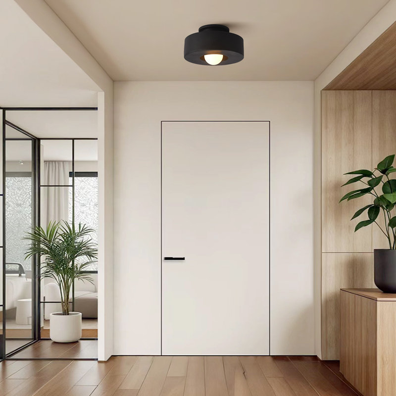 Blayke Resin Flush Mount, Matte Black
