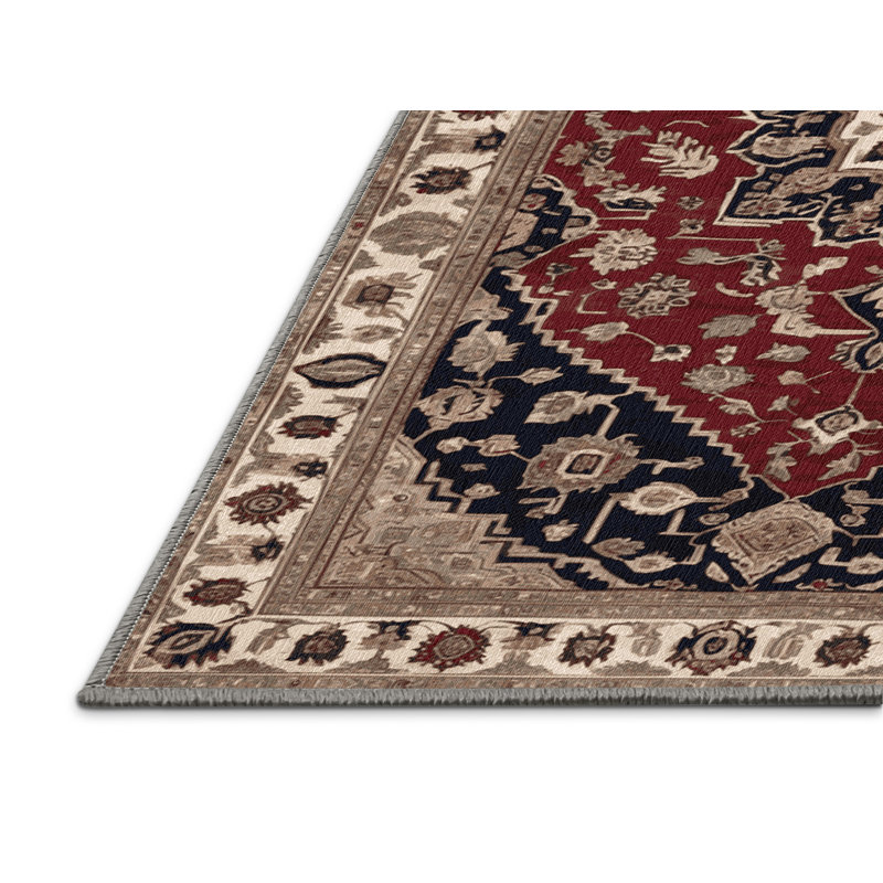 Machine Washable Persian Gray Area Rug, Rectangle 3' x 5'