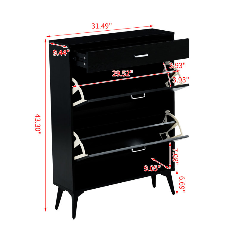 Shoe Cabinet, Black