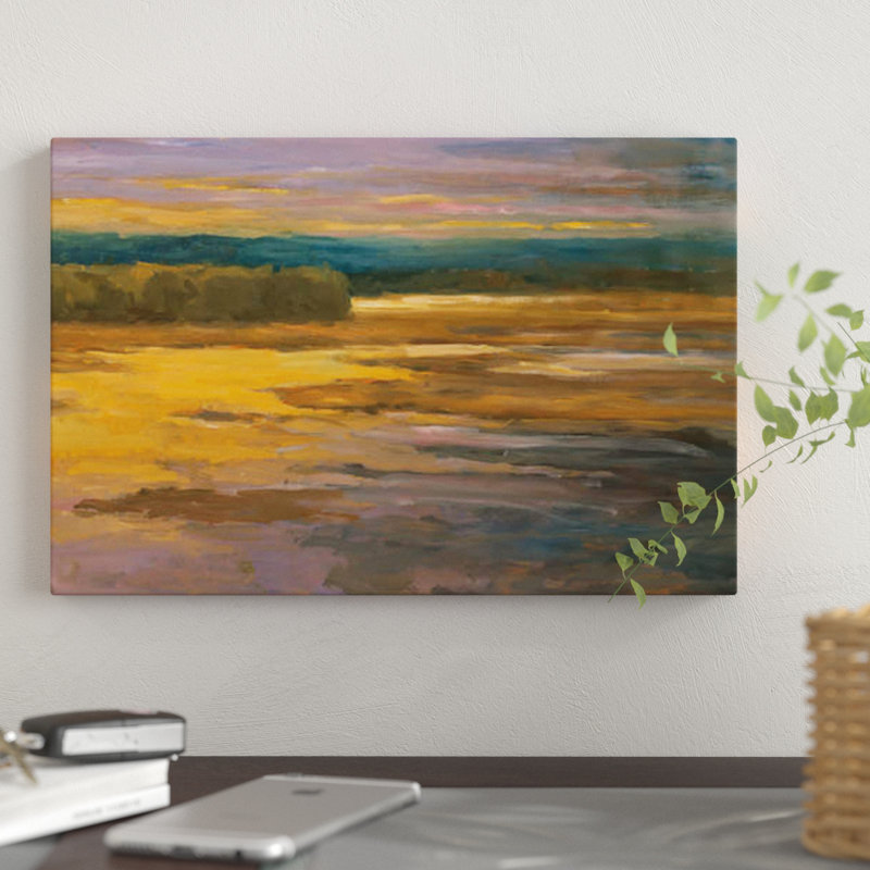 « pacifique ii », impression sur toile, H 8 po x l 12 po x P 0,75 po, Pas de tapis, Toile tendue