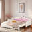 Extending Upholstered Daybed With Led Lights And Crown Headboard-846232606