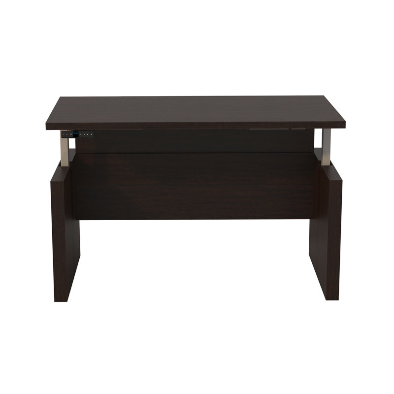Mocha Adjustable Height Standing Wood Desk, 36" x 72"