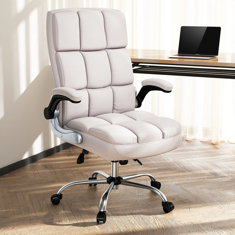 Dois Linen Executive Chair, Beige