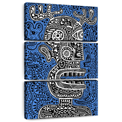 Leisha Tiki Head II - bleu
