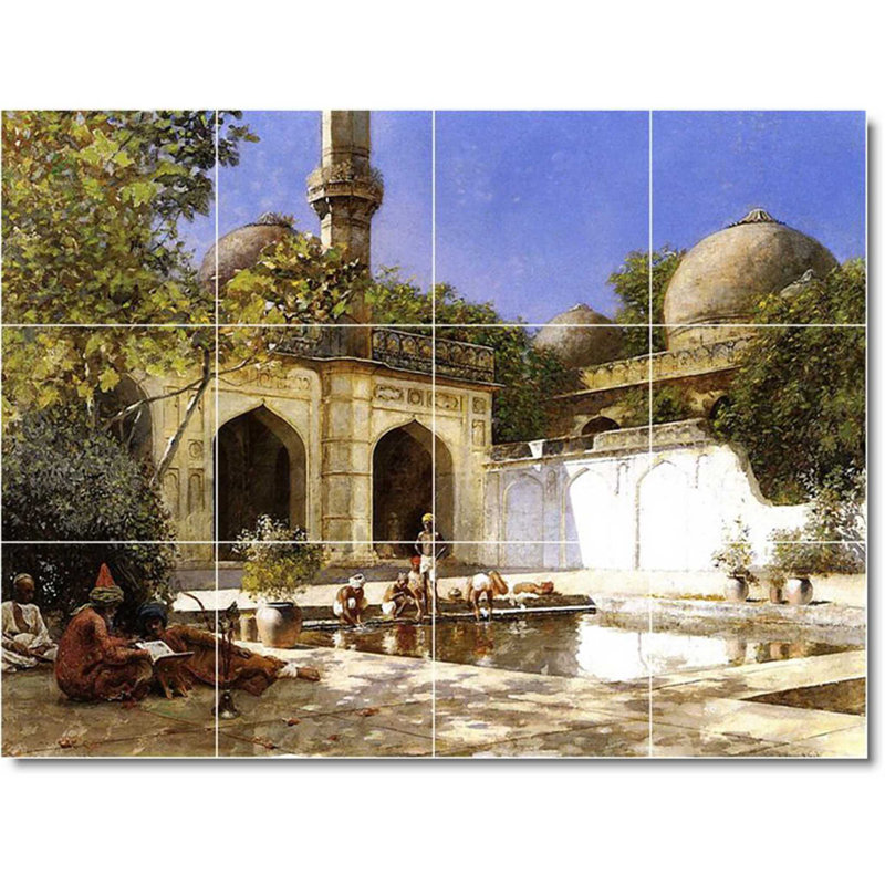 Carreau de peinture murale 48 po x 36 po 12 po x 12 po, Edwin Week's City, peinture W09581