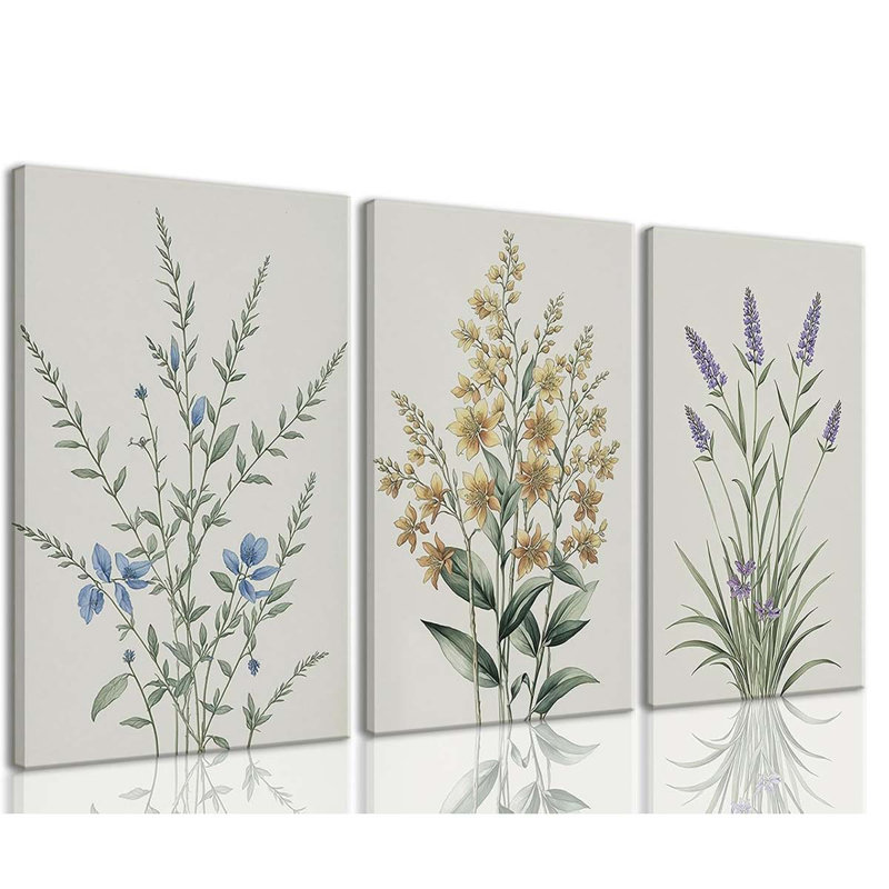 3 Piece Wrapped Canvas Print, 30 cm H x 40 cm W