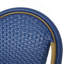 Ensemble de 2 tabourets de bar 29,5 po d'extérieur en rotin et aluminium français, bleu marine et bambou-289101447