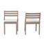 Chaise de salle à manger d'extérieur 2 pièces avec coussin, empilable