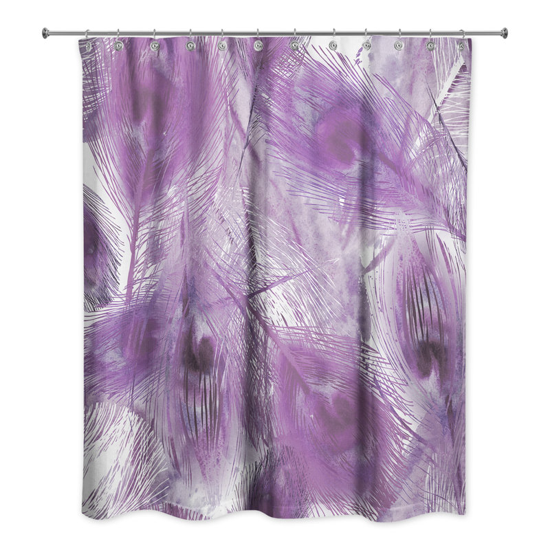 Rideau de douche simple Perine, Mauve