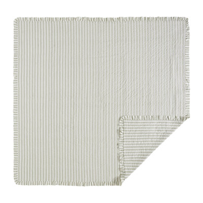 Farmhouse / Country Cotton Striped Quilt