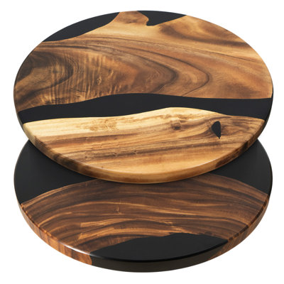 Round Wood Epoxy Dining Table Top 29" Diameter